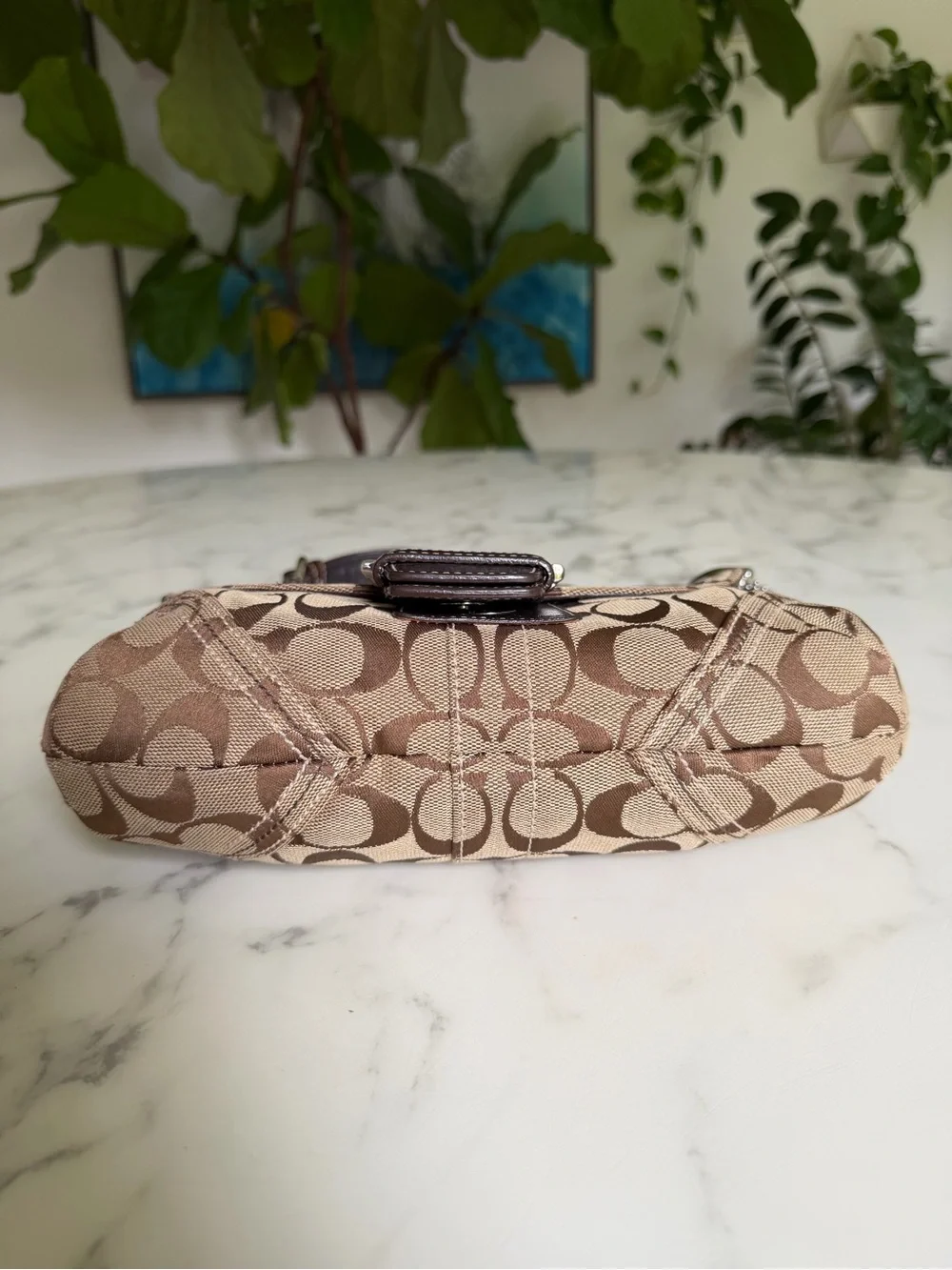 Coach Vintage Y2K Soho Signature Small Braided Strap Shoulder Bag 6171 Khaki